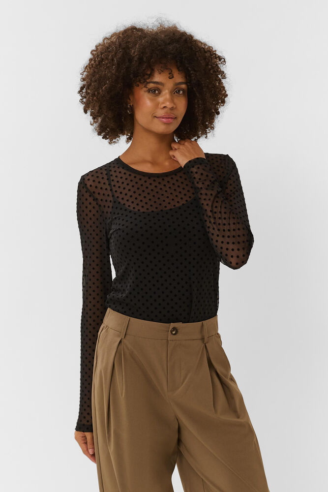 CUlaya Mesh Top Black Spot front